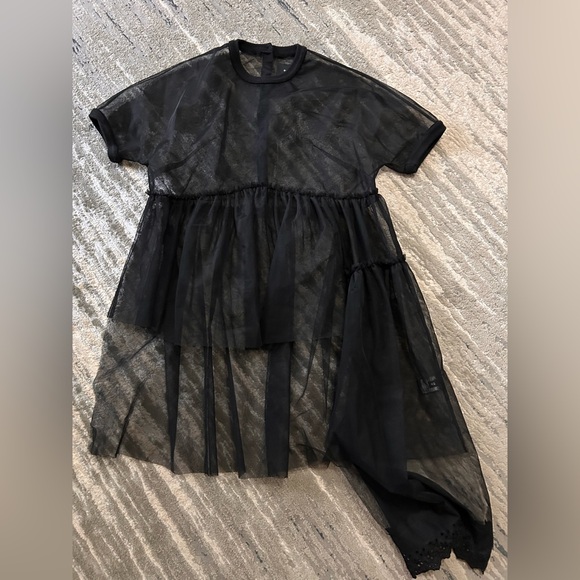Simone Rocha Black Mesh Top - Picture 1 of 6